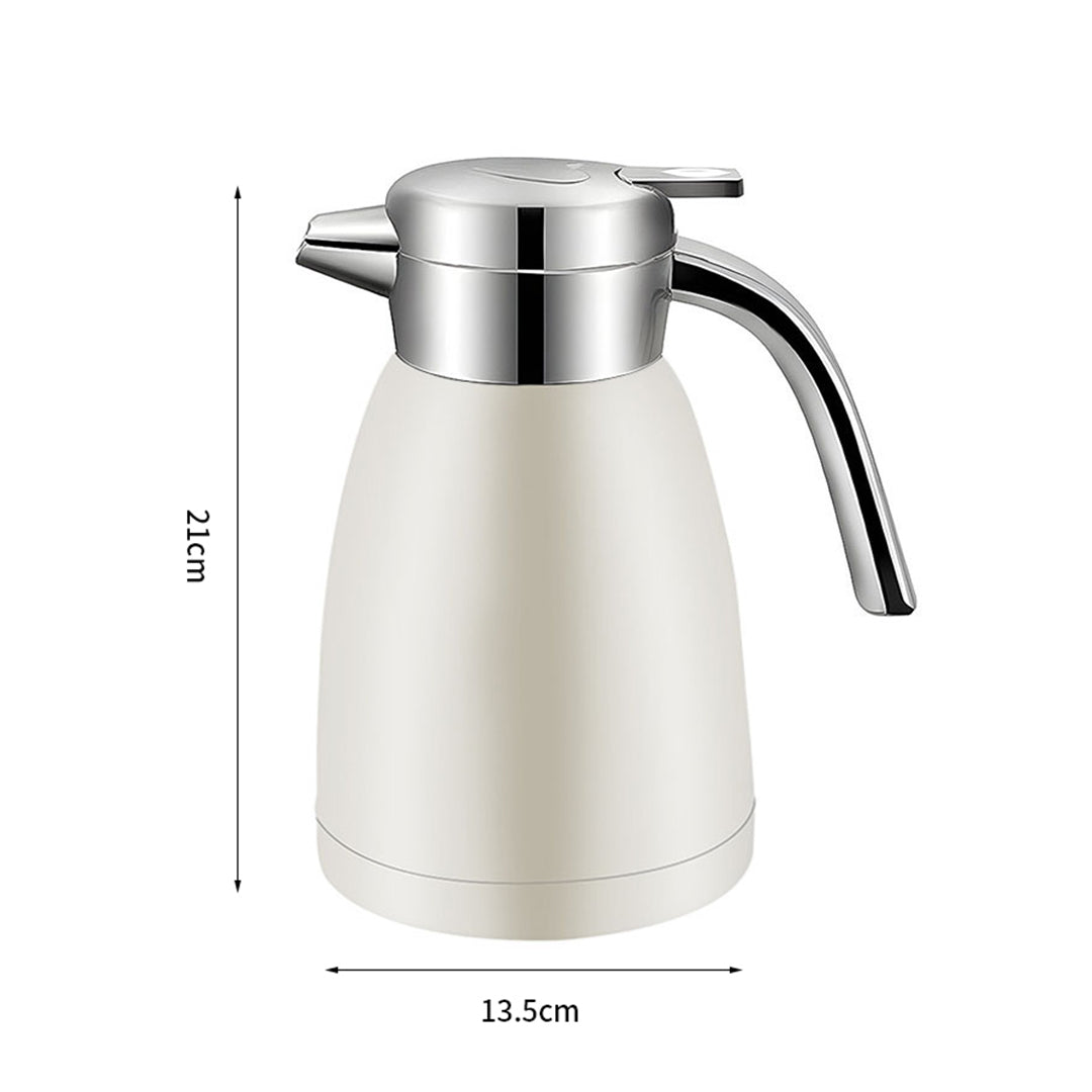 1.2L Stainless Steel Water Bottle White