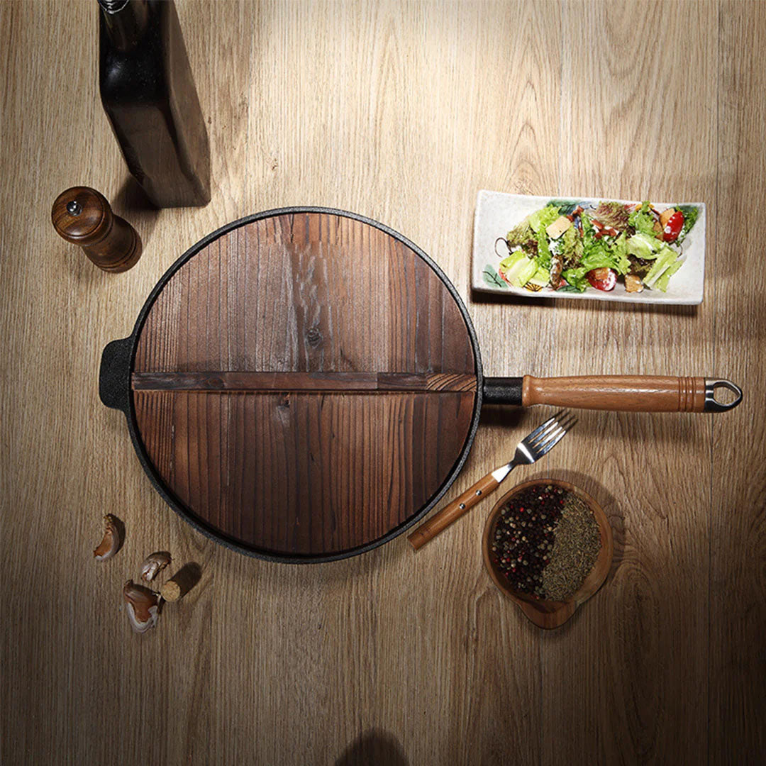 31cm Cast Iron Wok FryPan