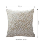 50cmThrow Pillow White and Beige Geometric Pattern Accent