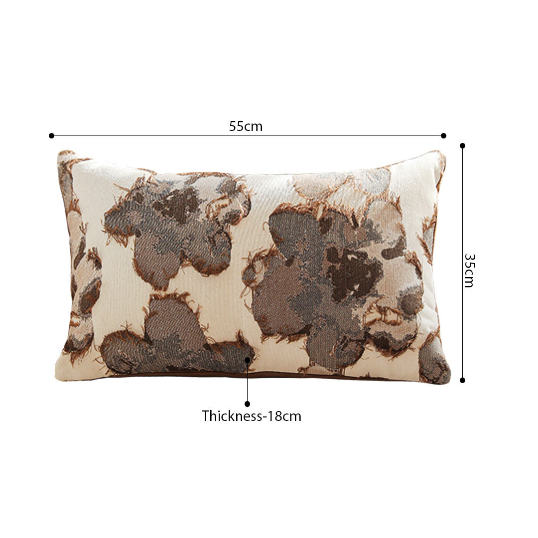 SOGA 2X 35cm Vintage Floral Embroidered Rectangular Cushions