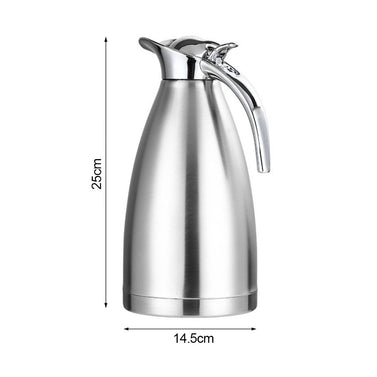 SOGA 1.5L Silver Color 3-Layer Inner Stainless Steel, Vacuum Insulated and Outer Stainless Steel Thermal Flask