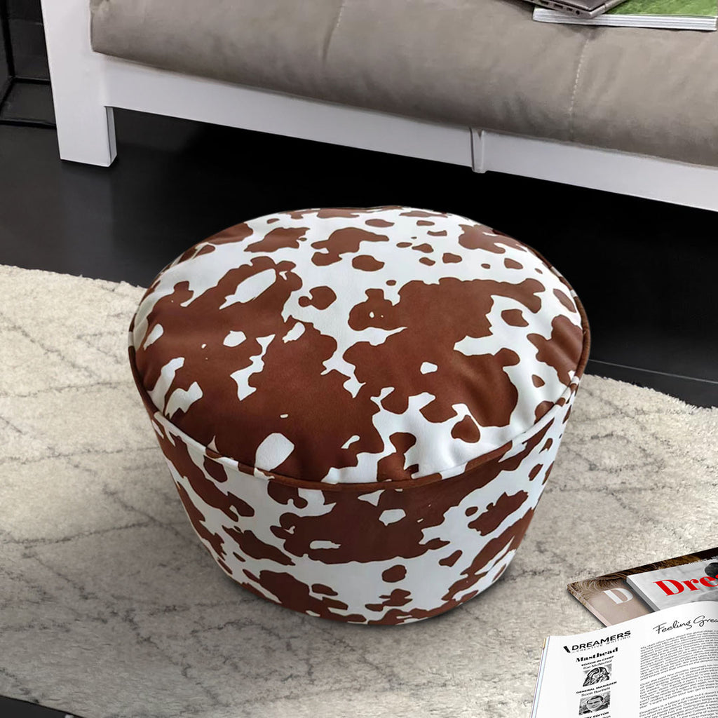 48x35cm Round Soft Pouffe Seat Cushion Elegant Home Accent