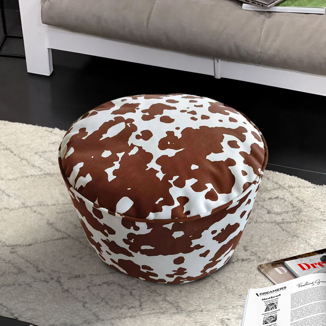48x35cm Round Soft Pouffe Seat Cushion Elegant Home Accent