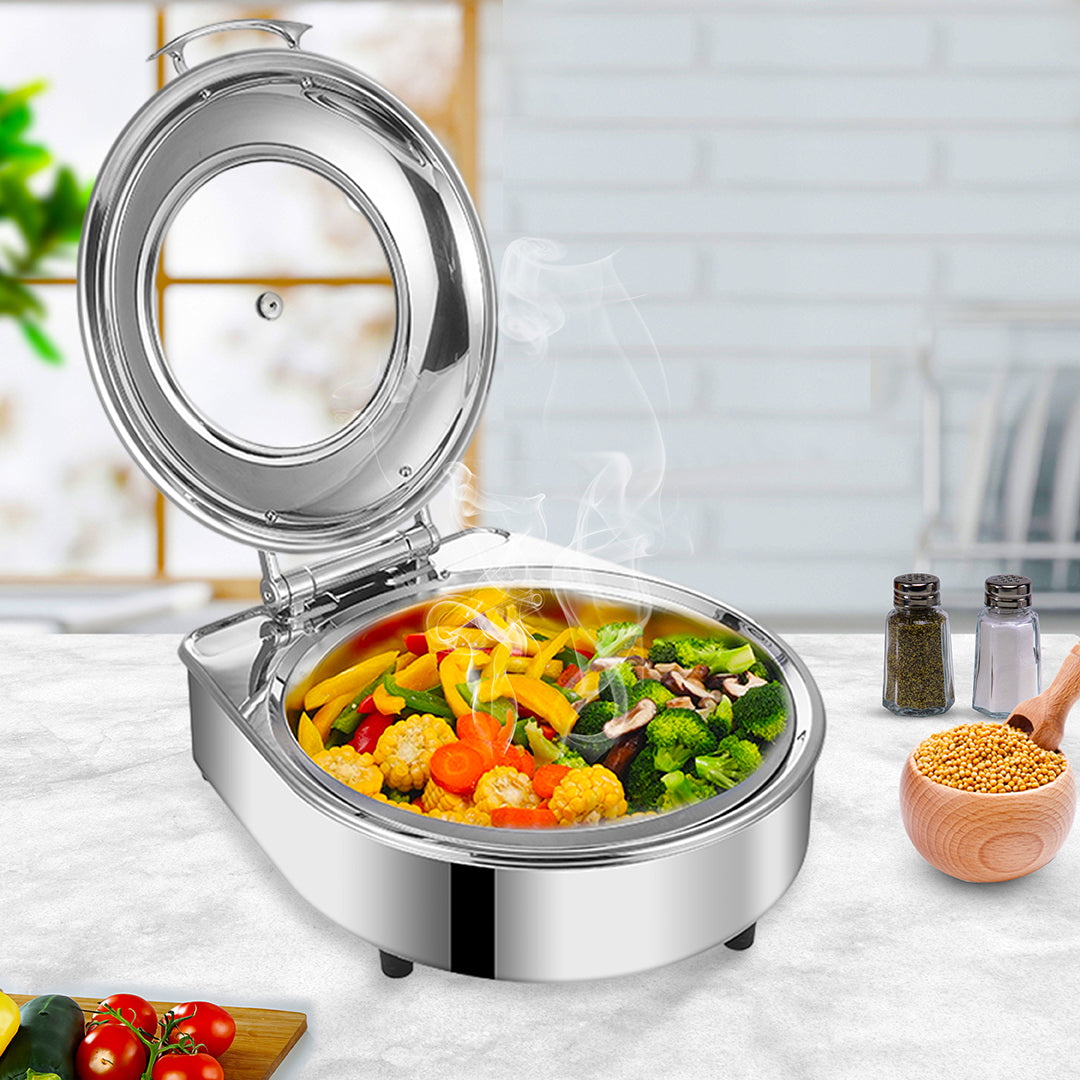 Stainless Steel Round Chafing Dish with Top Lid