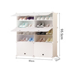 5 Tier 2 Column White Shoe Rack Organize