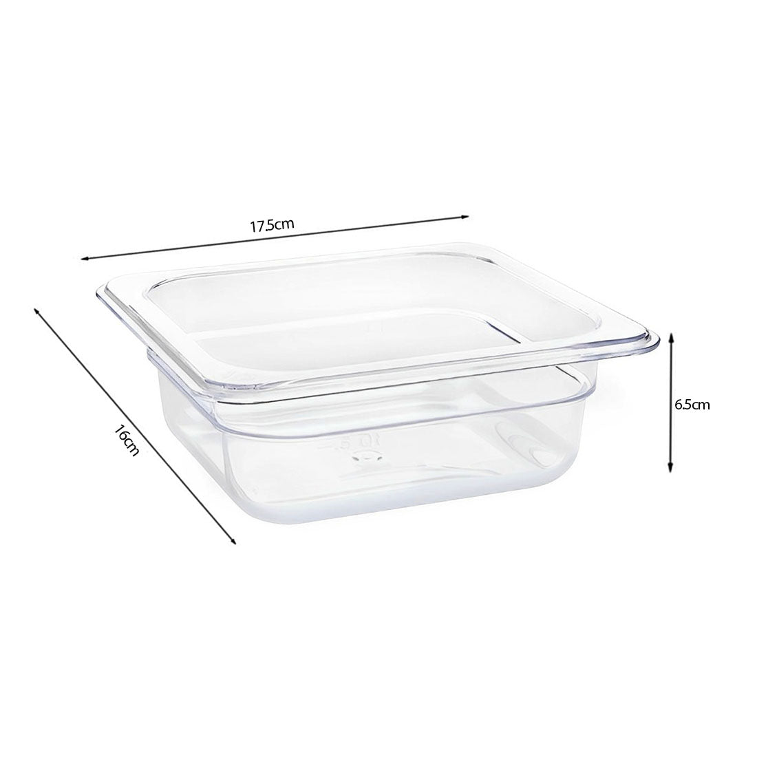 65mm Clear GN Pan 1/6 Food Tray