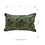 30cm Throw Pillow Green Leopard