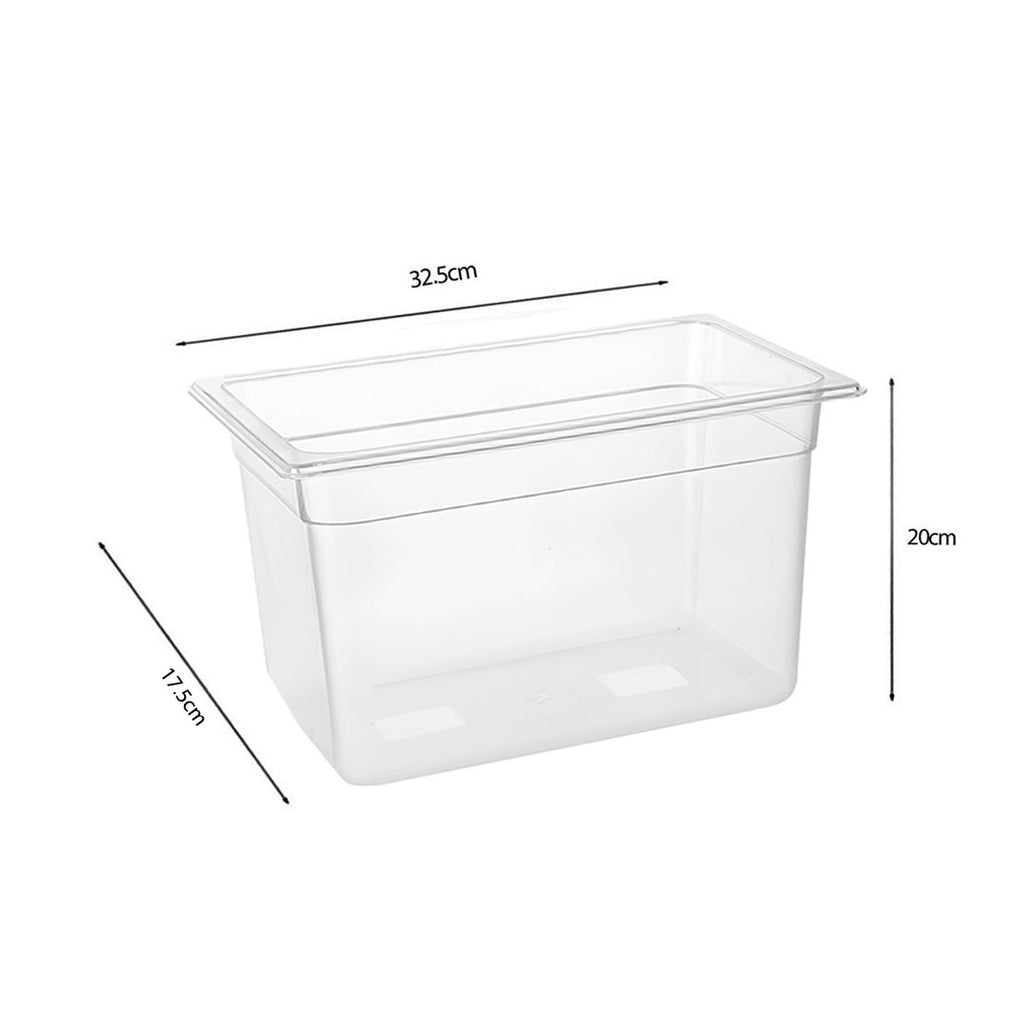 200mm Clear GN Pan 1/3 Food Tray with Lid