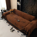 SOGA Three-seater Brown Sofa Cover Leopard Print 180x340cm Polyester