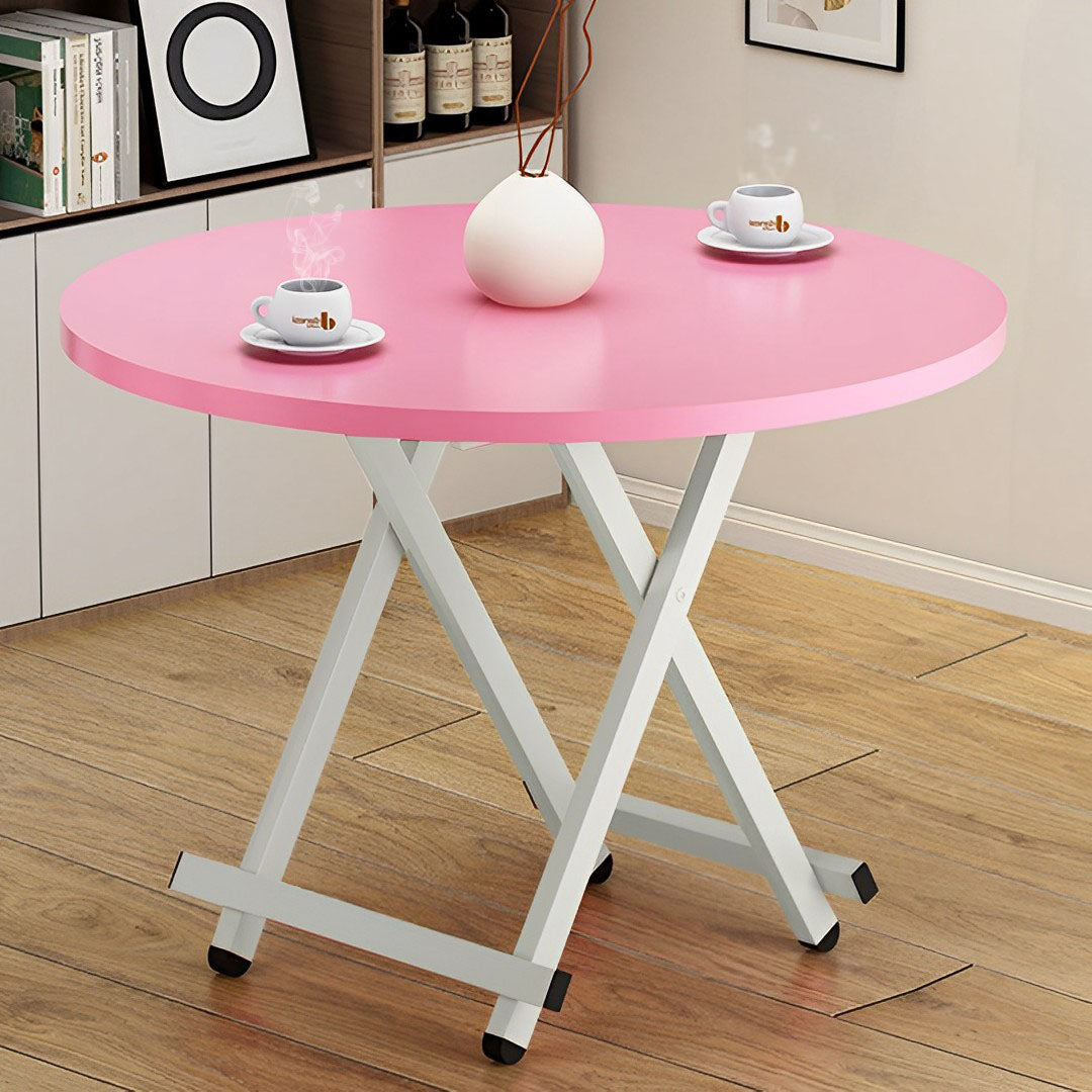 Pink Round Dining Table