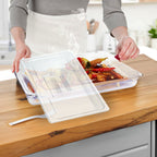 65mm Clear GN Pan 1/2 Food Tray with Lid