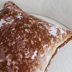 SOGA 50cm Brown White Crushed Velvet Decorative Throw Pillow