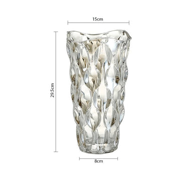 SOGA 29cm Glass Clear Vase Crystal VASE Thick Modern Home Decor