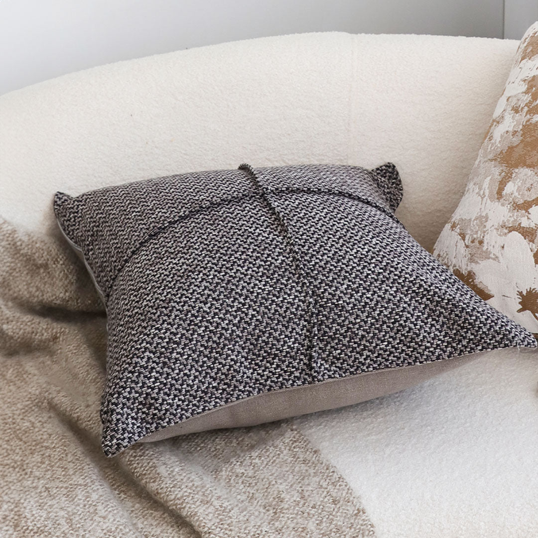 SOGA 45cm Herringbone Textured Woven Square Throw Pillow