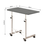 SOGA 40x80cm Black Bedside Table Movable Bedroom Desk Student Computer Table