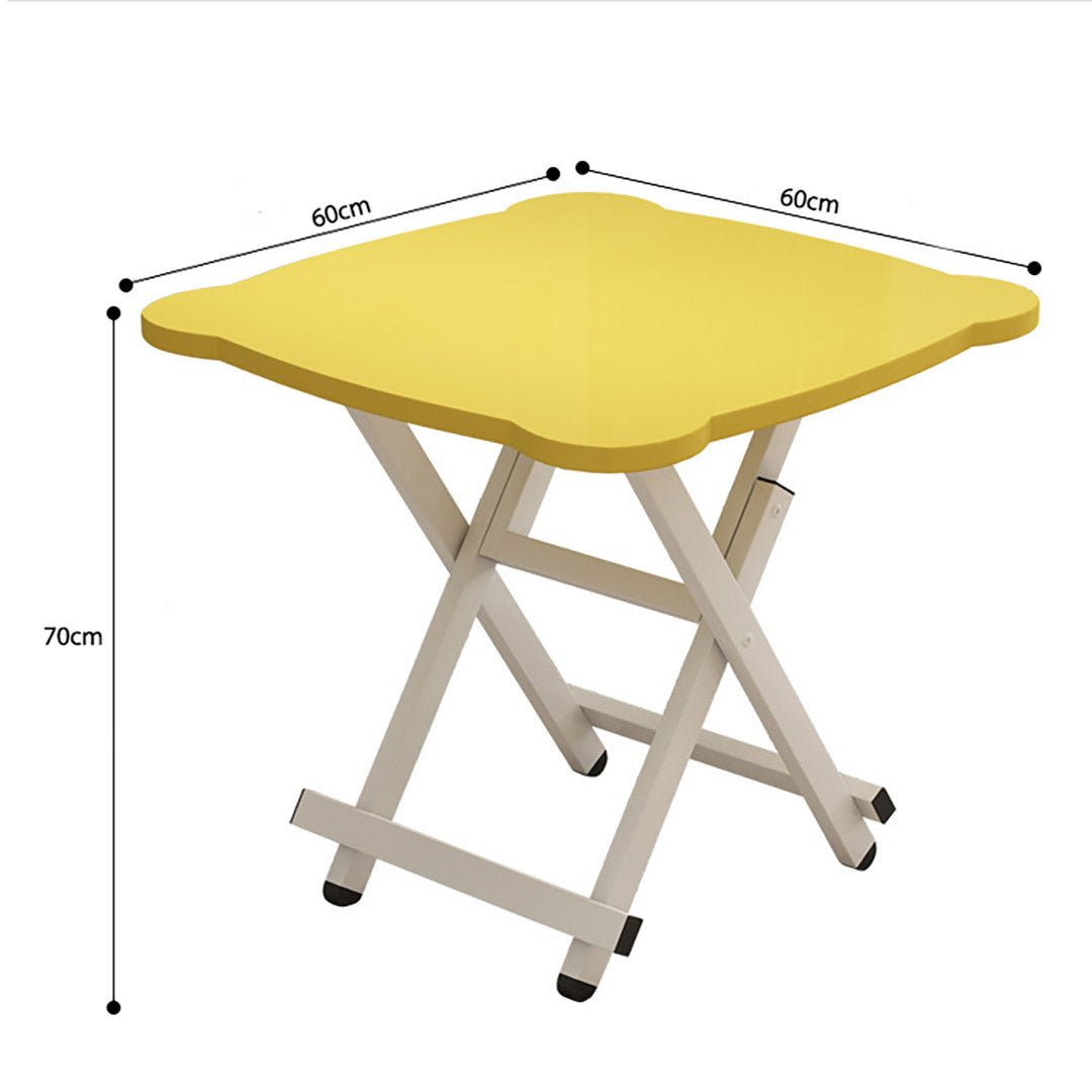 Yellow Minimalist Cat Ear Folding Table