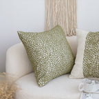 SOGA 50cm Modern Olive Green Speckled Pattern Textured Throw Pillow