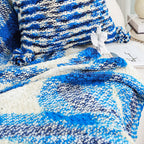 90x200cm Throw Blanket  Blue Deep Sea Gradient Dyed Art