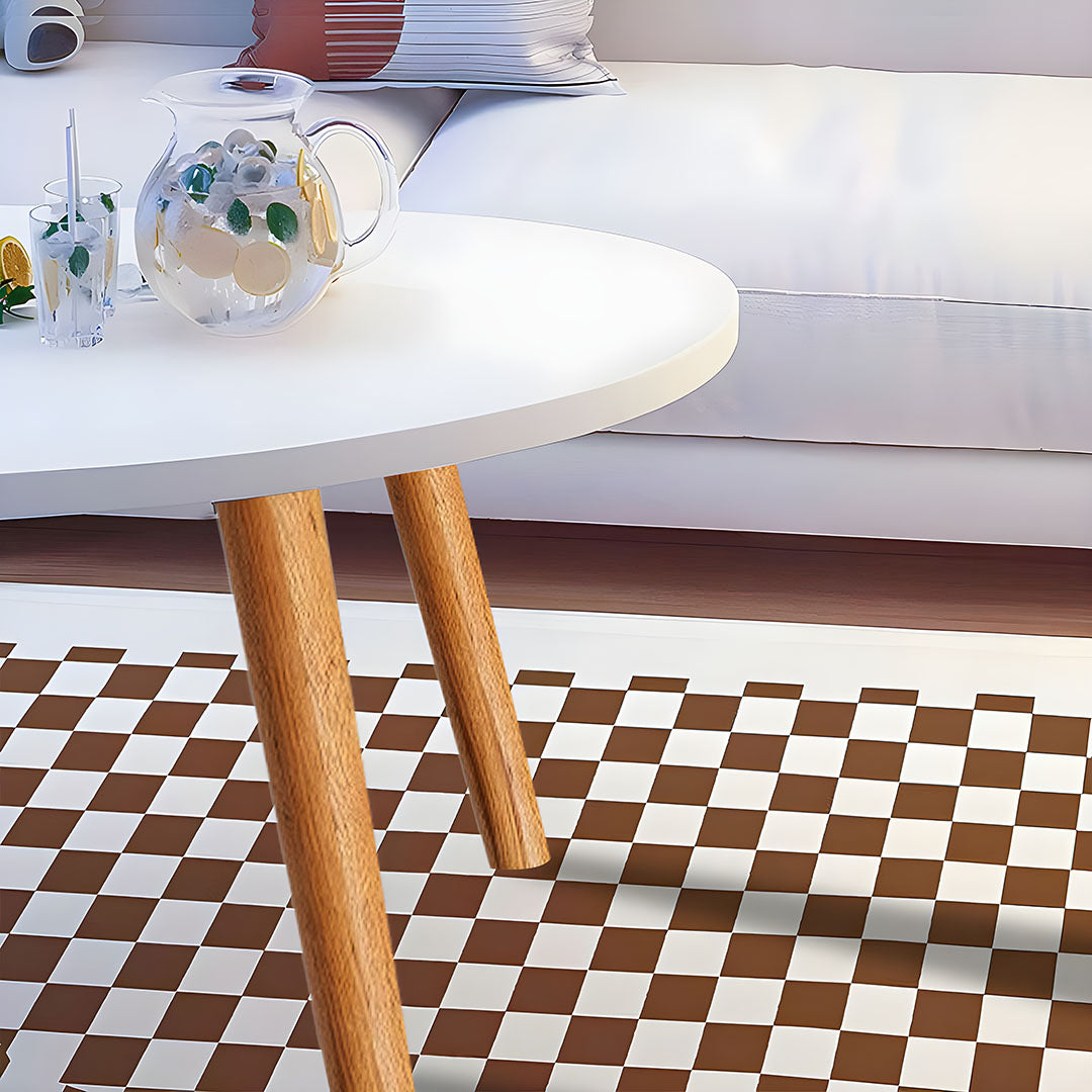 SOGA 80x40cm White Living Room Nordic  Coffee Table Simple Modern Home Style