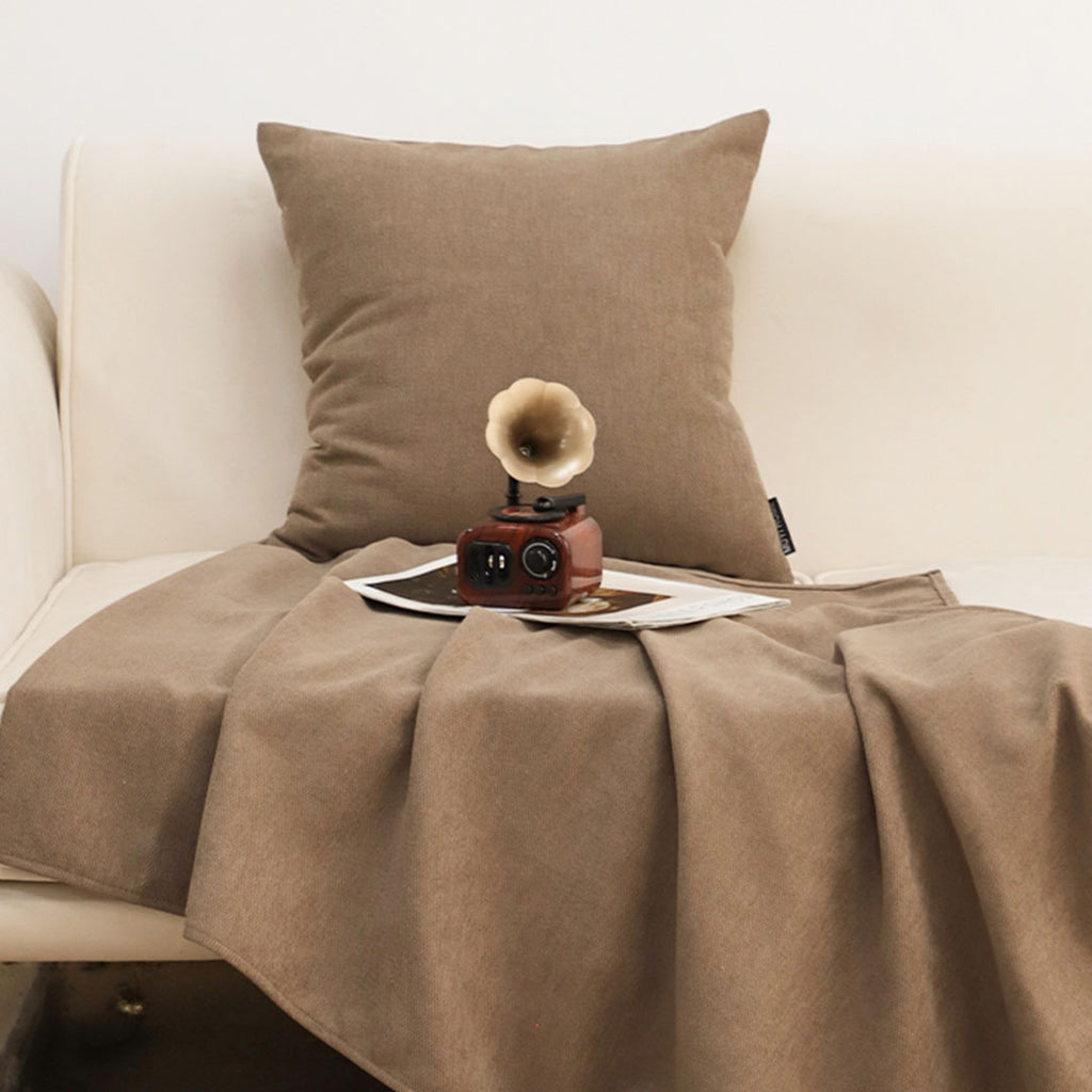 1.8m Bed Light Brown Vintage Scarf Runner Bedding Tail Pad Flag Set of 3