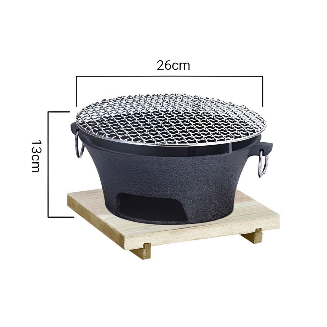 Large Cast Iron Round Stove Charcoal Table Net Grill
