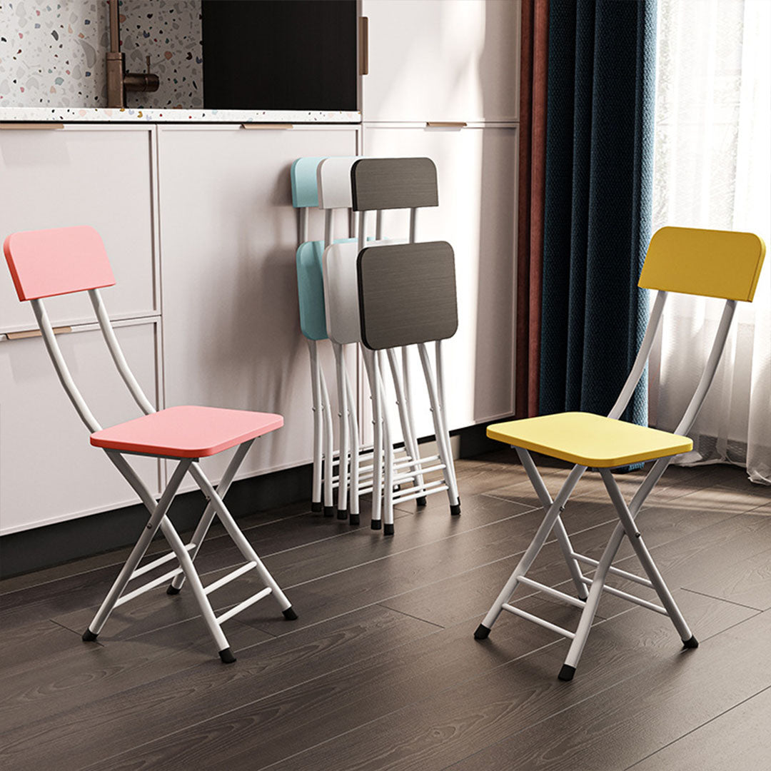 Foldable Chair Space Saving Seat Set of 2 Pink