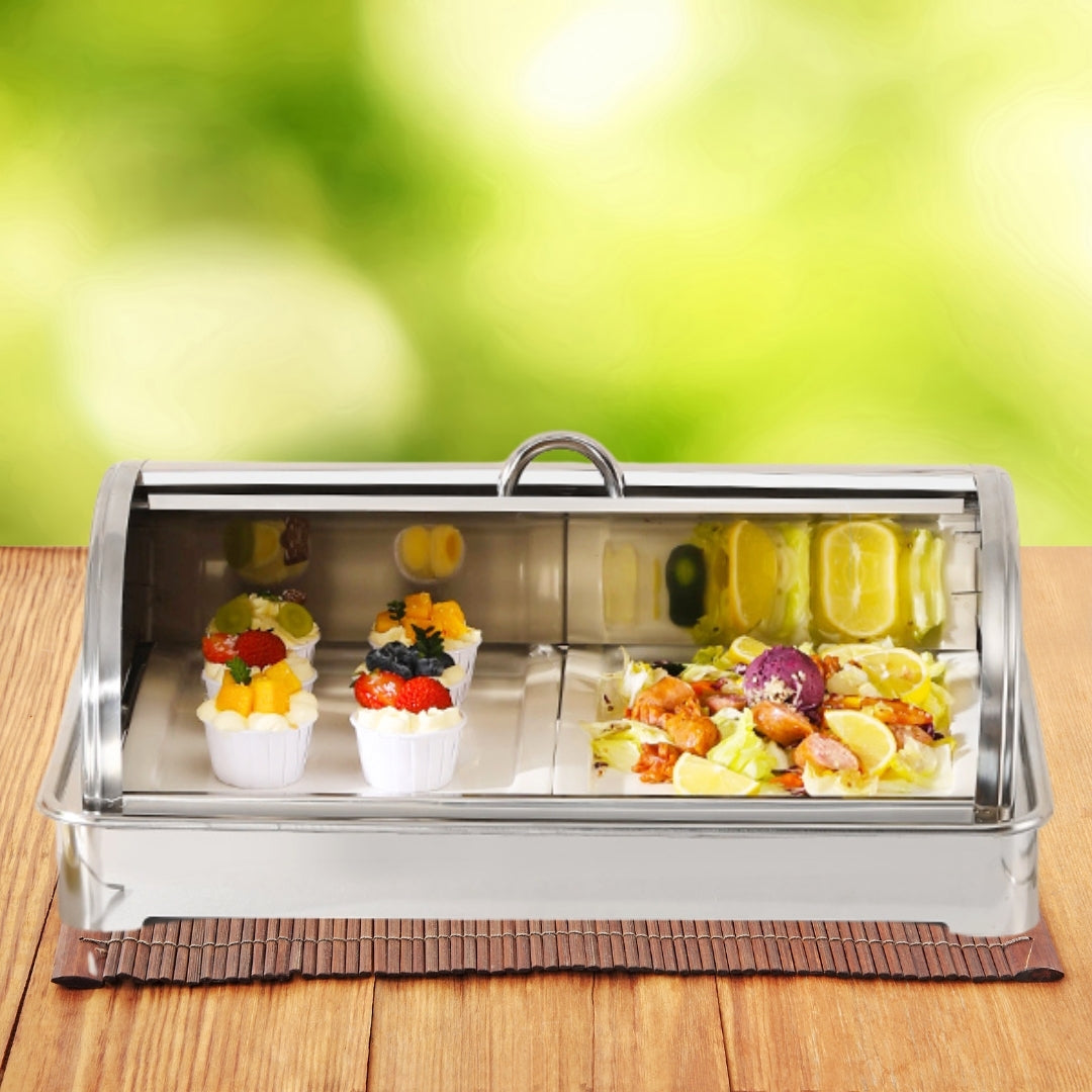 SOGA 59x38.5cm Silver Chafing Dish Buffet Server for Kitchen Dining Essential