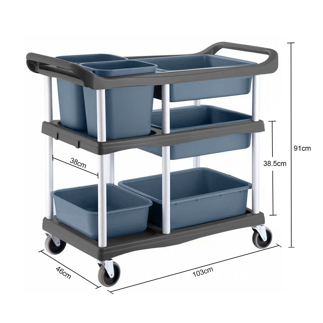 3 Tier Commercial Food Trolley Cart