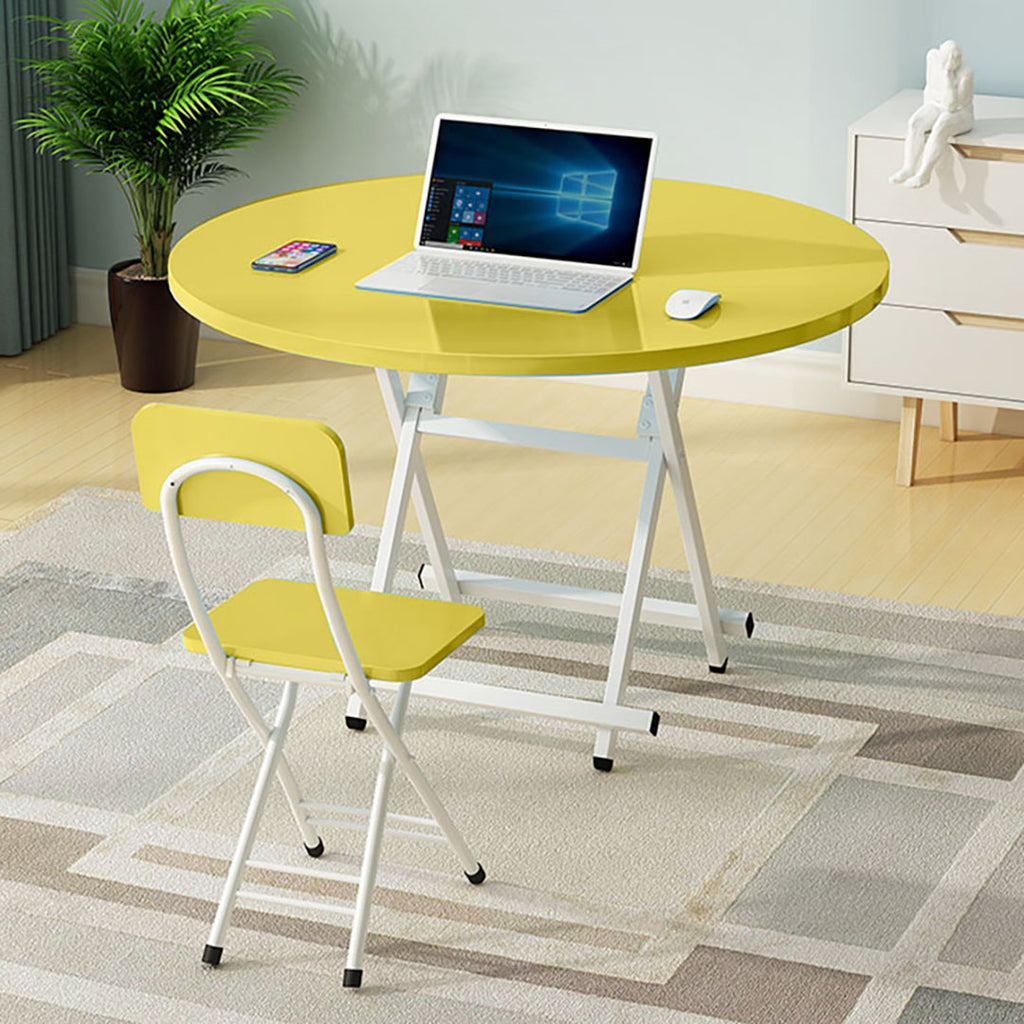 Yellow Round Dining Table