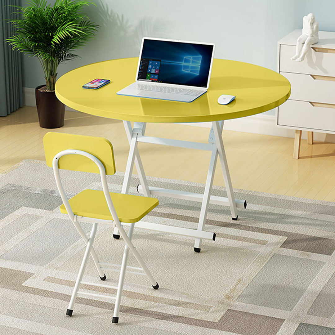 Yellow Round Dining Table