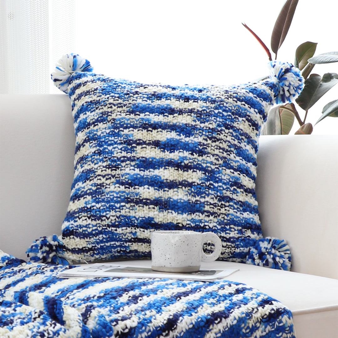 45cm Throw Pillow Deep Sea Blue Gradient