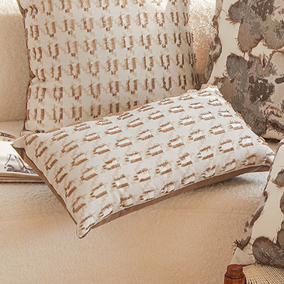 SOGA 35cm Embroidered Geometric Throw Pillow