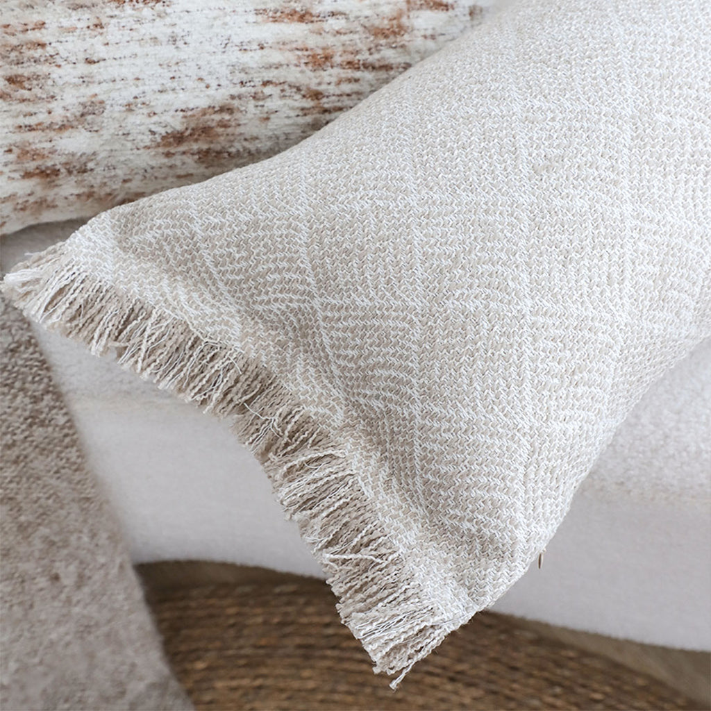 SOGA 35cm Natural Woven Fringe Throw Pillows
