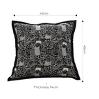 45cm Throw Pillow Black Cat Paradise