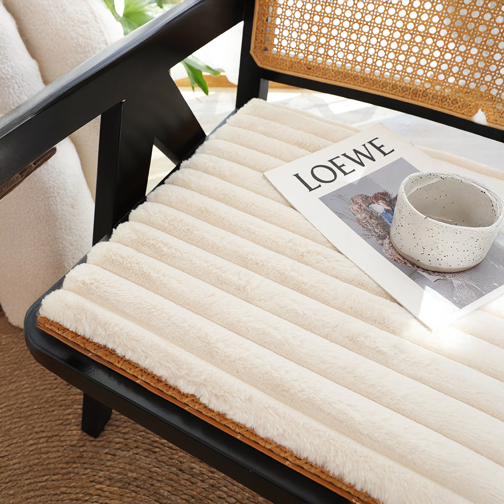 SOGA 2X 45cm Cream Corduroy Soft Leaning Plush Backrest Seat Pillow