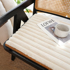 SOGA 2X 45cm Cream Corduroy Soft Leaning Plush Backrest Seat Pillow