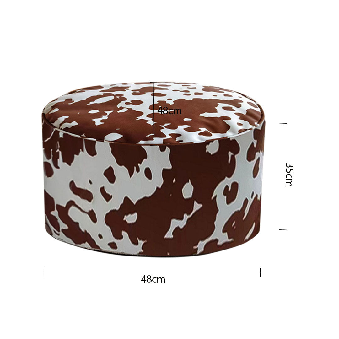 48x35cm Round Soft Pouffe Seat Cushion Elegant Home Accent