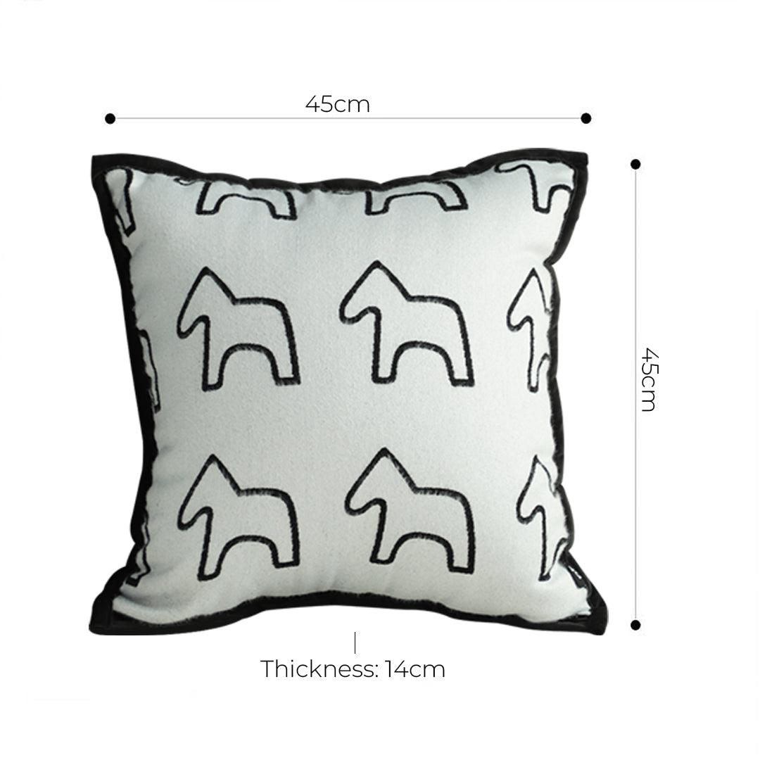 45cm Throw Pillow White Teddy Fleece Square