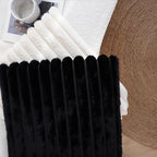 SOGA 2X 45cm Black Corduroy Leaning Plush Backrest Throw Seat Pillow