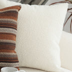50cm White Throw Pillow Premium Polyester Fiber and Cotton
