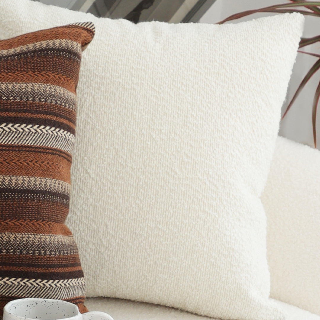 50cm White Throw Pillow Premium Polyester Fiber and Cotton