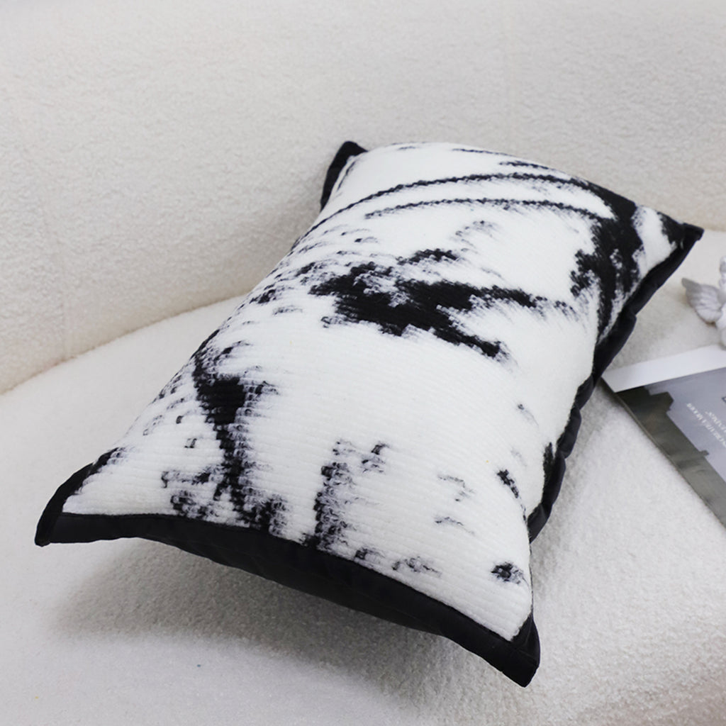 35cm Throw Pillow  Black and White Leopard Thick Premium Polyester Fiber