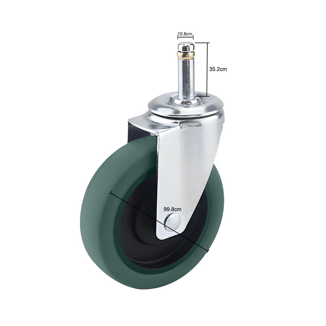 2 x 4" Polyurethane Swivel Castor Wheels