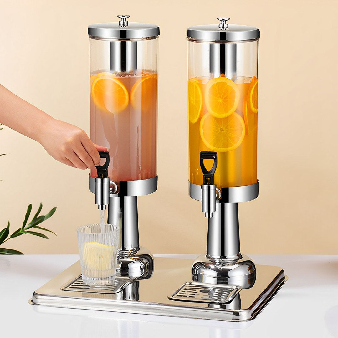 6L Dual Silver Stainless Steel Beverage Dispenser