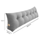 SOGA 180cm Silver Wedge Bed Cushion