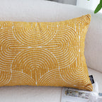 35cm Mustard Yellow Throw Pillow Geometric