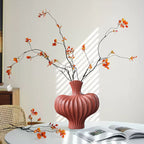 25X24cm Matte Red Small Ornament Vases Countertop