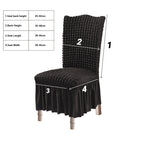 Black Chair Cover Seat Protector with Ruffle Skirt