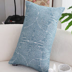 35cm Blue Throw Pillow Geometric Indoor and Outdoor Corded