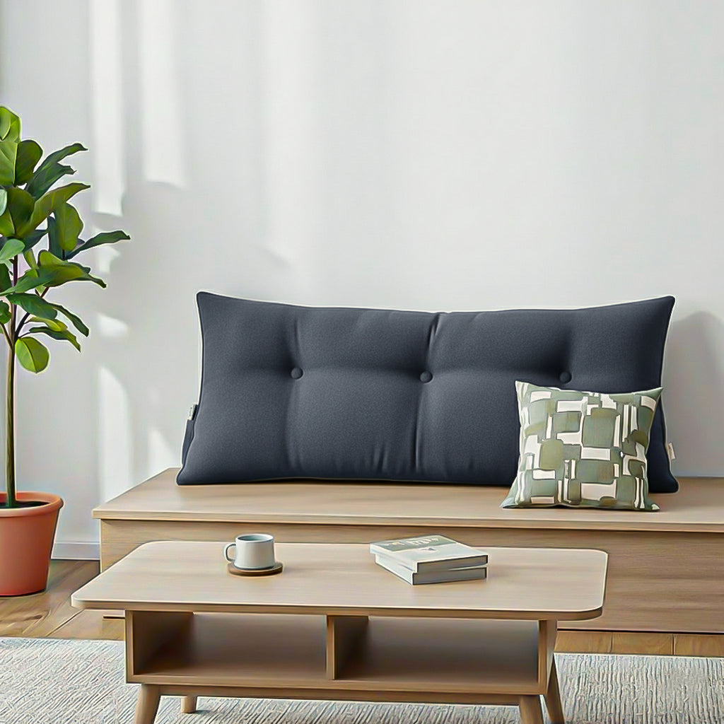 Soga 100cm Dark Grey Triangular Wedge Bed Pillow Headboard  Home Decor